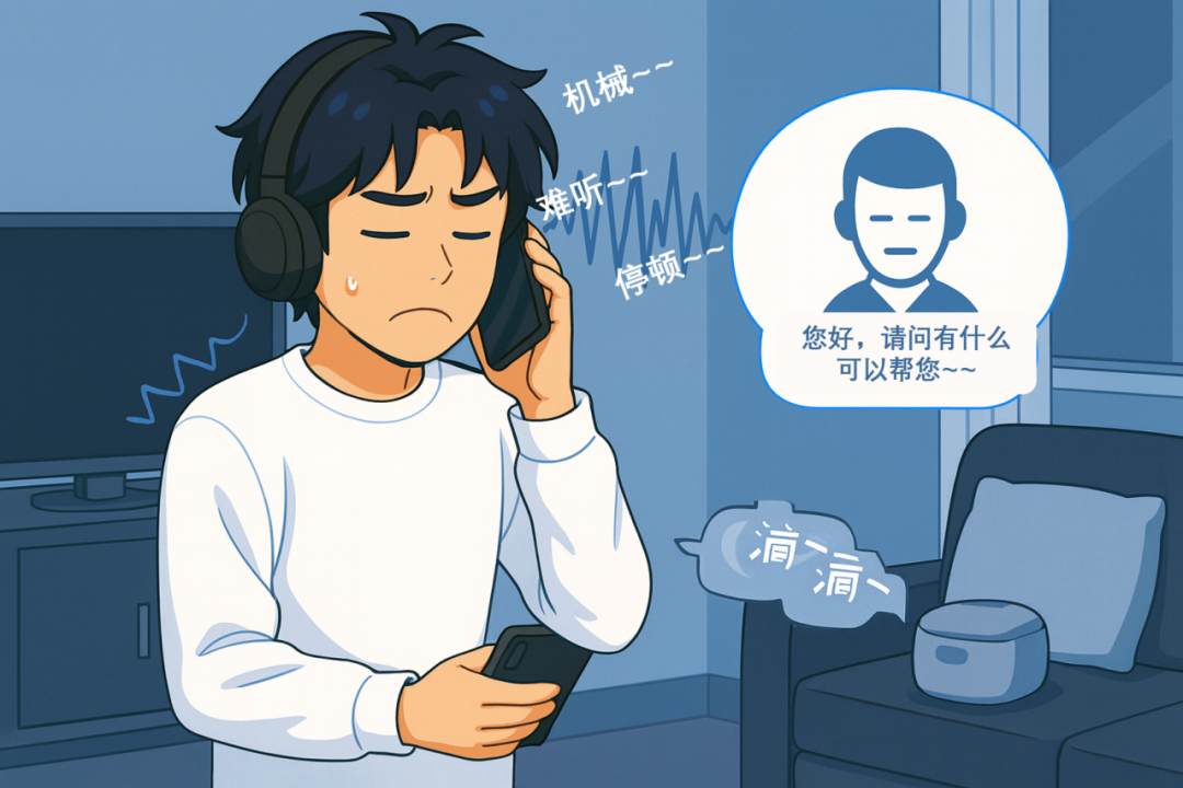 一开口就机械音，像在和电饭煲通话