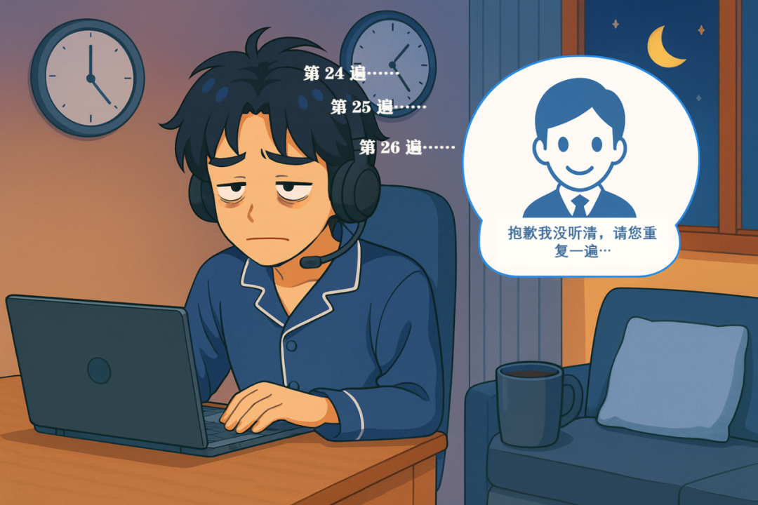 24小时在线，24小时让你重复问题