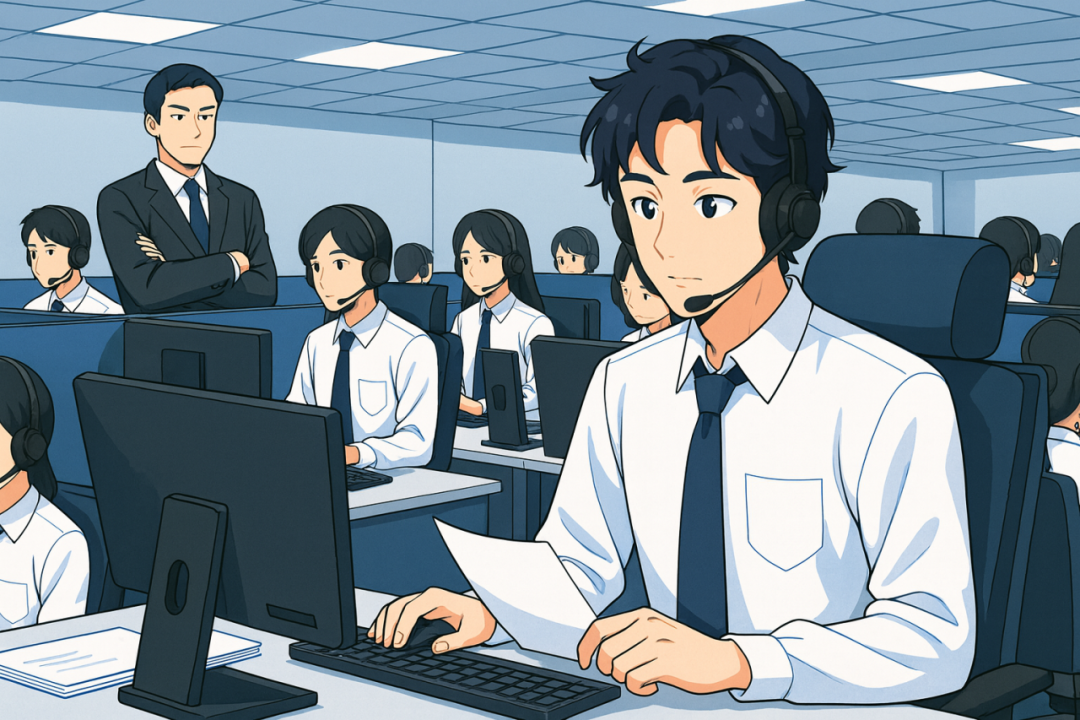 传统组织一个客服主管管理数十位客服员工